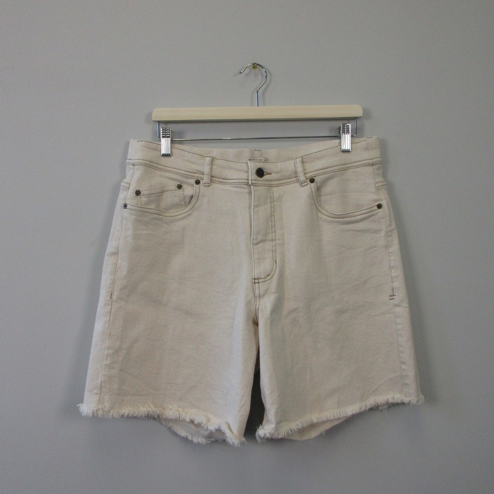 Toad & Co Balsam Seeded Cutoff Shorts Women 14 Ivory Organic Cotton Beach 480
